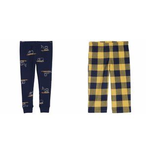 NWoT Carter's Boys 2 Piece Pajama Pants Sleep Set Yellow/Blue Sz 5/5A $30 FFF104